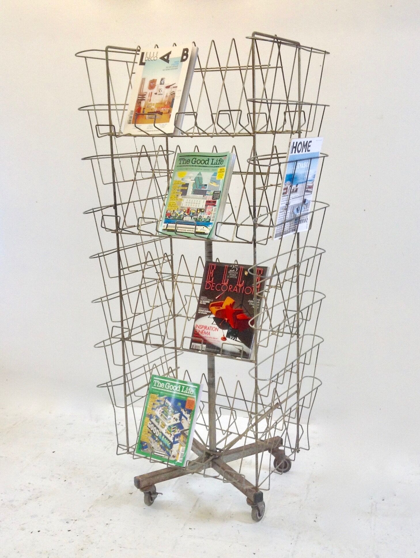 Magazine rack turnstile