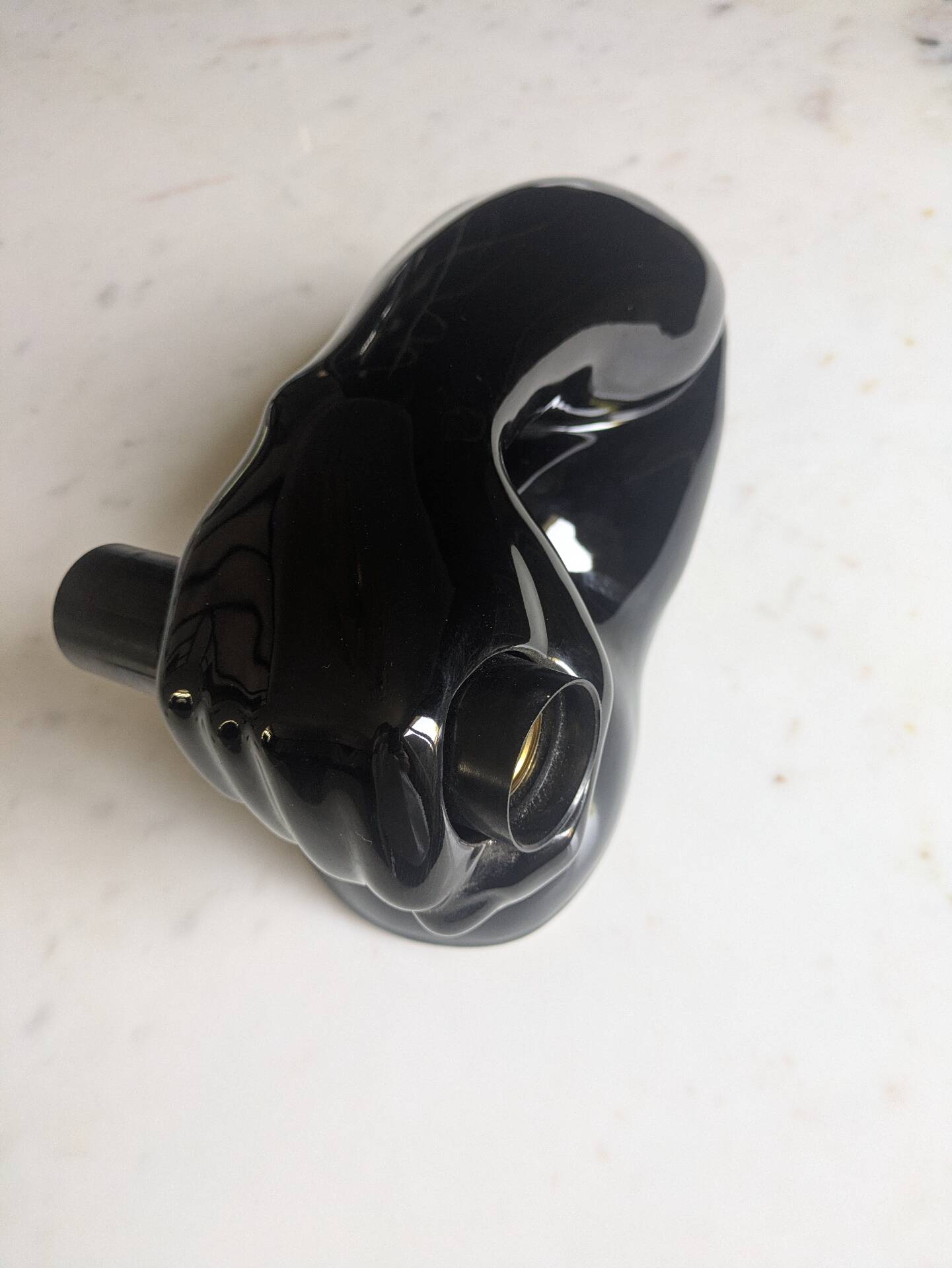 "Haltere" ceramic enamel wall light by Jean Claude Peiré from the 1980s.