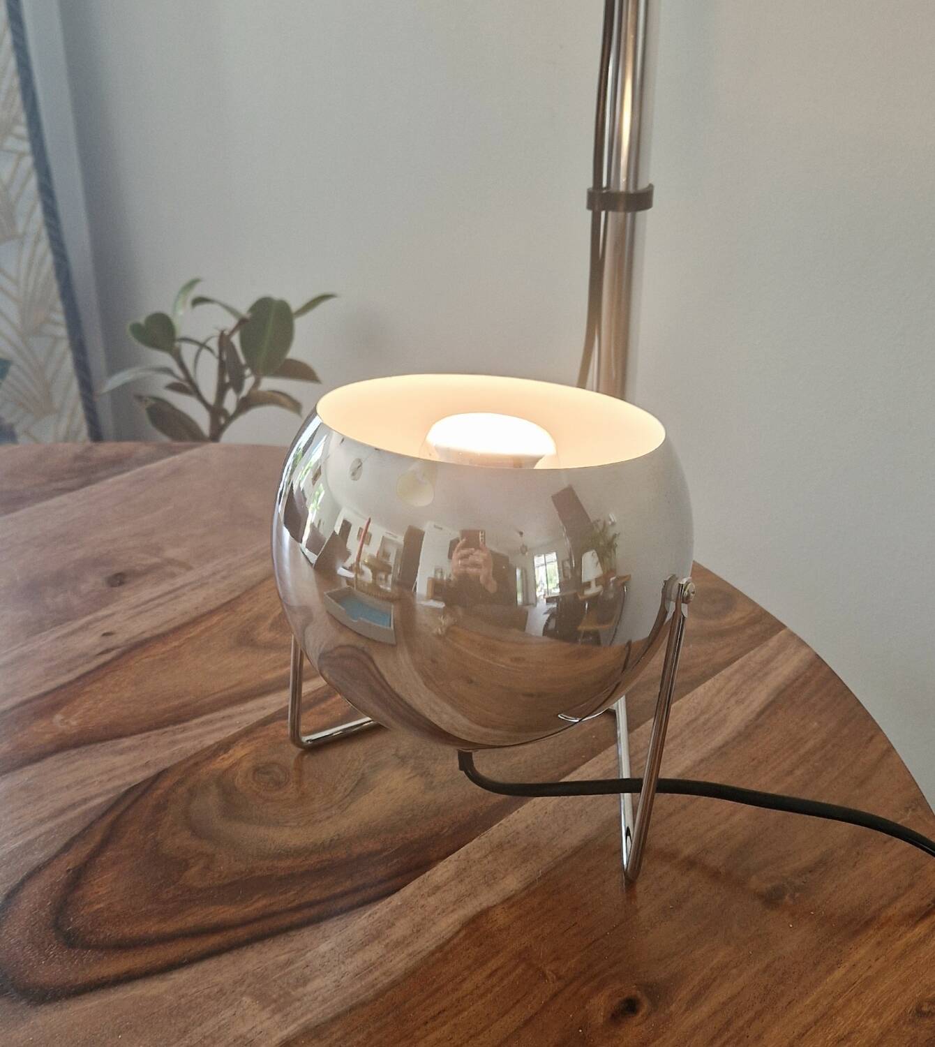 Vintage adjustable lamp - Space Age - Chrome metal - 1980s