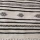 Kilim carpet white and black Berber motifs