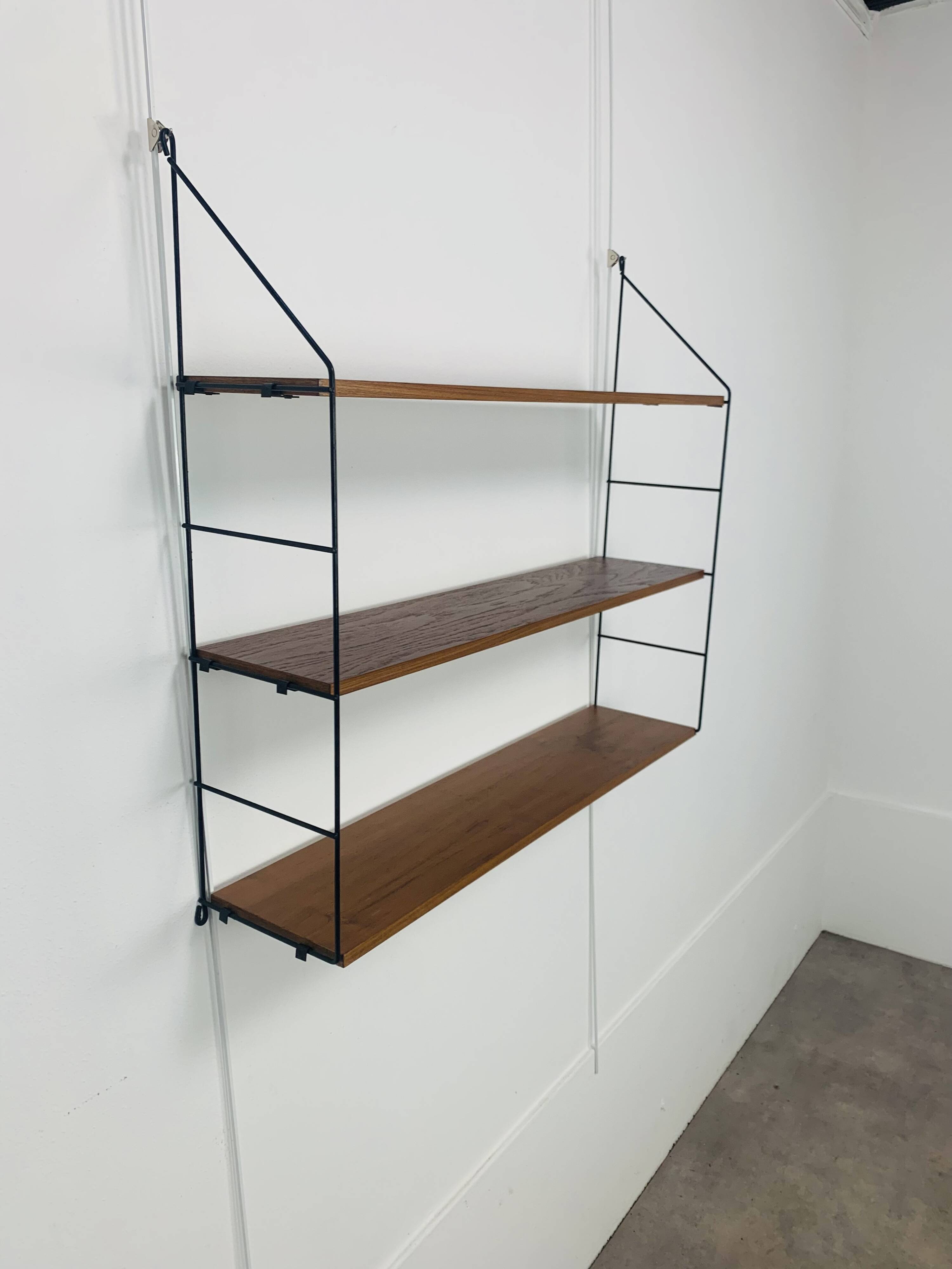 String shelf, teak and metal, 1960s