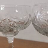 Cut crystal champagne glasses