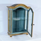 Small Showcase in Painted and Gilded Wood, Louis XV Style – Early 19th Century