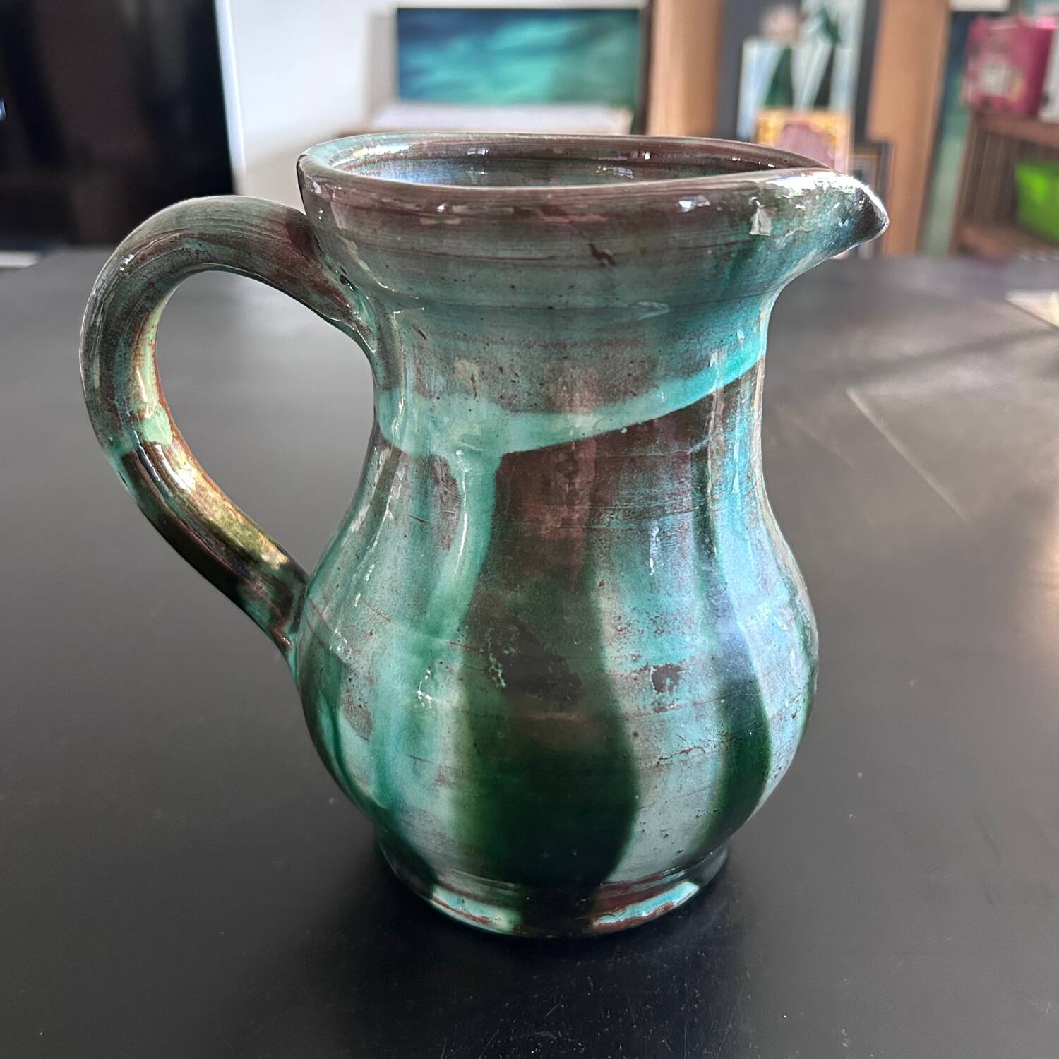 Pottery pitcher from Meyssac in Limousin