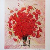 Michel Henry: Bouquet of Poppies, original signed silkscreen print