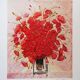 Michel Henry : Bouquet de coquelicots, sérigraphie originale signée