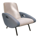 Blue and gray armchair by François Letourneur