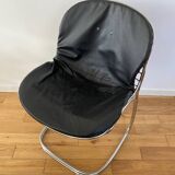 Gastone Rinaldi for Rima “Sabrina” chairs. tubular structure in chromed metal. work from the 70s. used condition. (bites, welding under one foot)