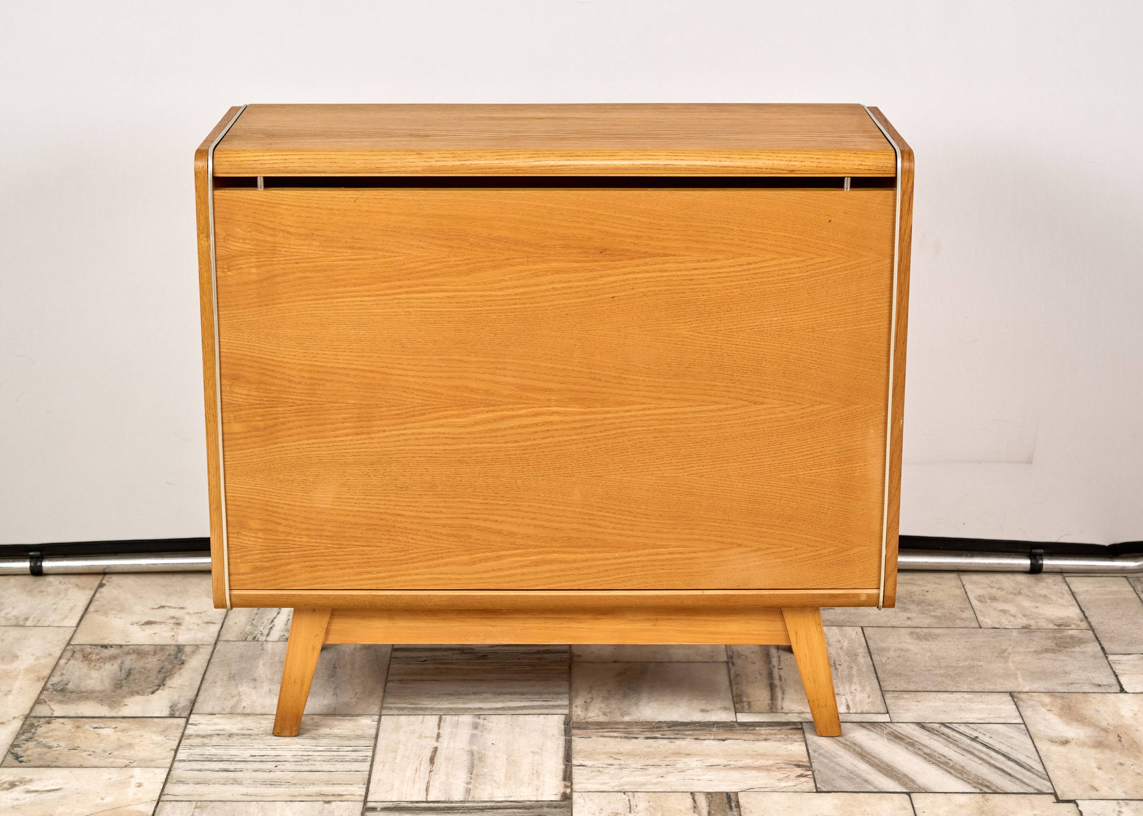 Vintage Bedding Cabinet Jitona 1970s Czechoslovakia