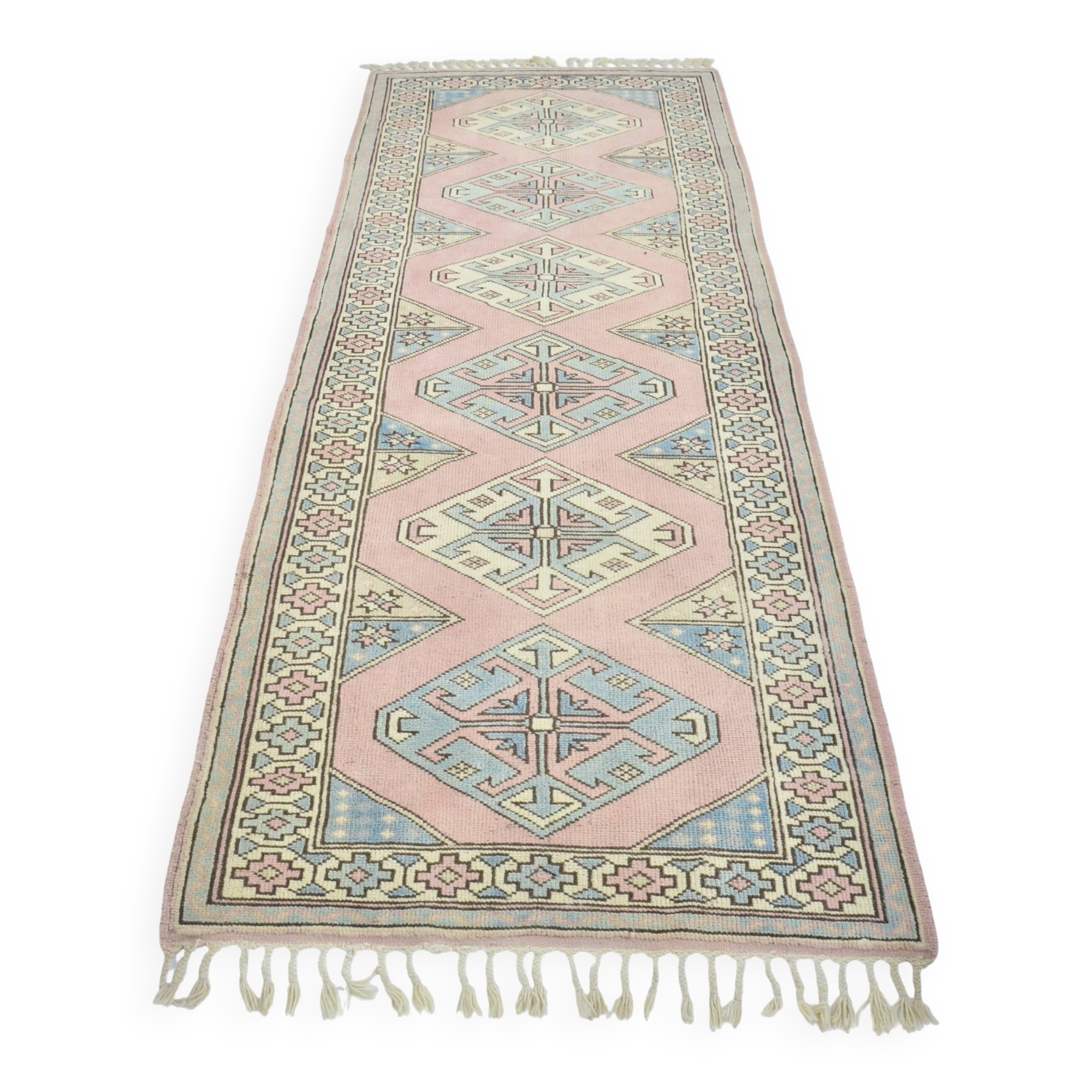 Pink & Turqouise Vintage Hallway Runner sku 3292