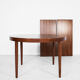 Midcentury Danish round dining table in teak by Gudme 1960s