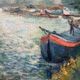Banks of the Seine at Bougival, oil on canvas signed