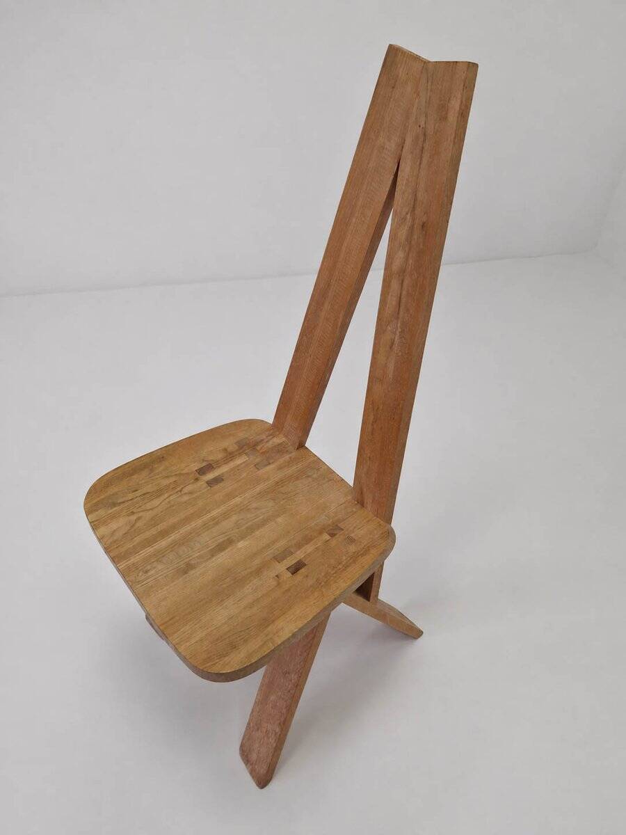 Model S45 Chlacc wood chair by Pierre Chapo, 1979