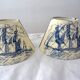 Lot de 2 abat-jour, toile jouy deco Marine