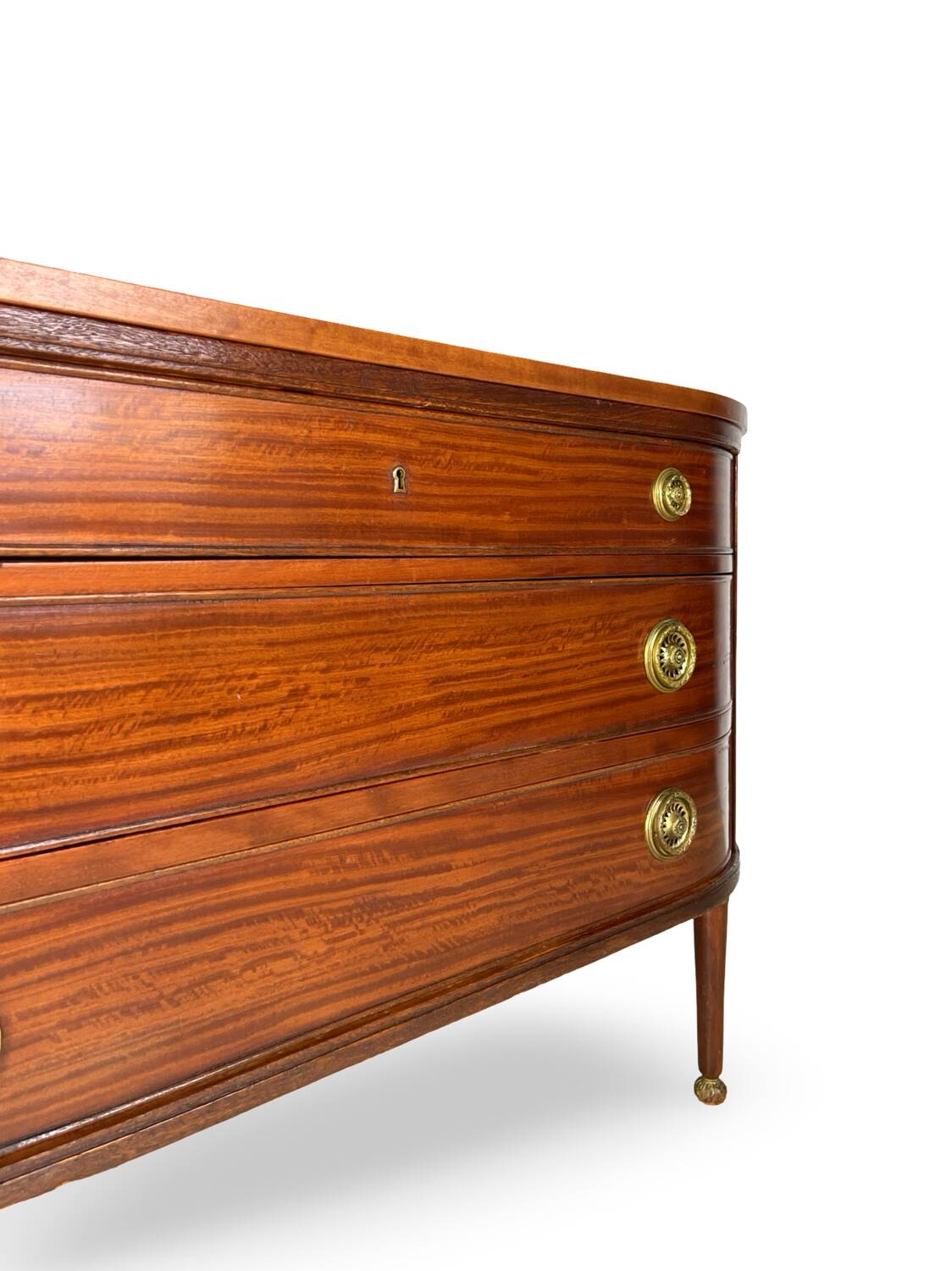 Large half-moon shaped chest of drawers/hall console, 1930s/1940s.