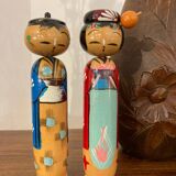 Pair of Kokeshi dolls