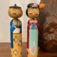 Pair of Kokeshi dolls