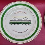 6 plates from the le chemin de fer collection gien france