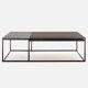 Rolf Benz 985 coffee table in black stained solid oak and natural stone.