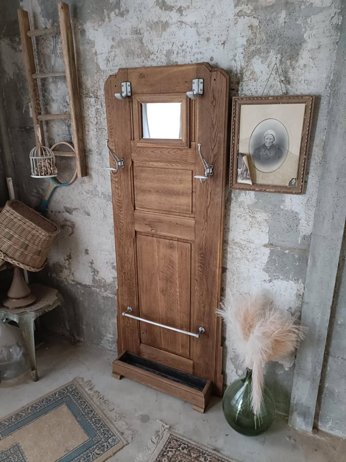 Wooden coat rack