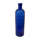 Vintage decanter bottle made of blue molded pressed glass