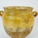 Glazed yellow confit pot, south west of France. Pyrenees XIXth