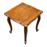 Table basse carrée Louis XV en chêne 1900