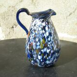 Murano italian millefiori art glass pitcher