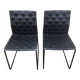 Pair of designer black chairs
