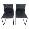 Paire de chaises noires design