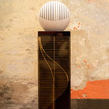 Lamp-sculpture produces the sound harp Model Harp by Alfredo Pizzo Greco for Zanotta Anni'70