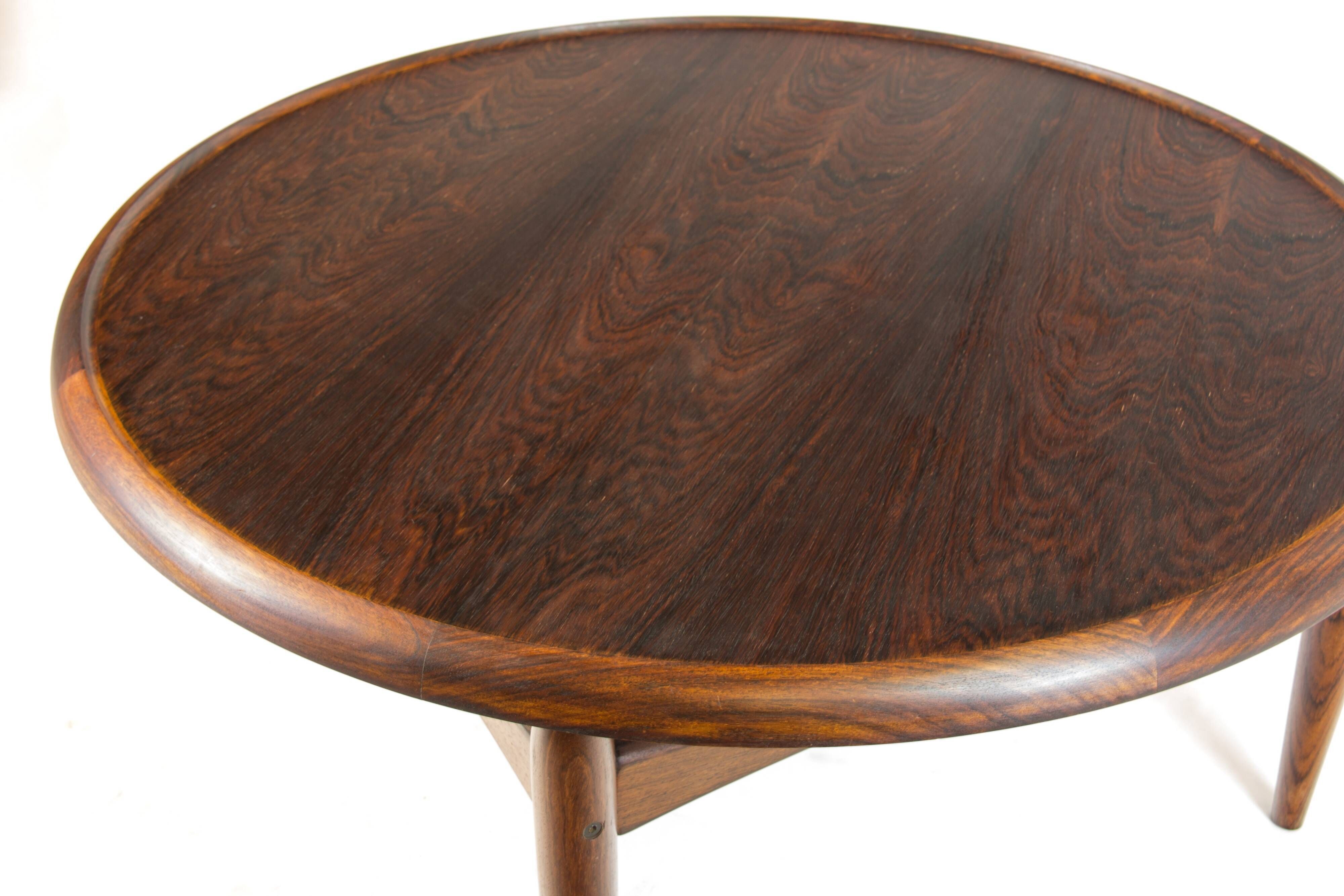 Rosewood coffee table by Ejvind A. Johansson for Ludvig Pontoppidan