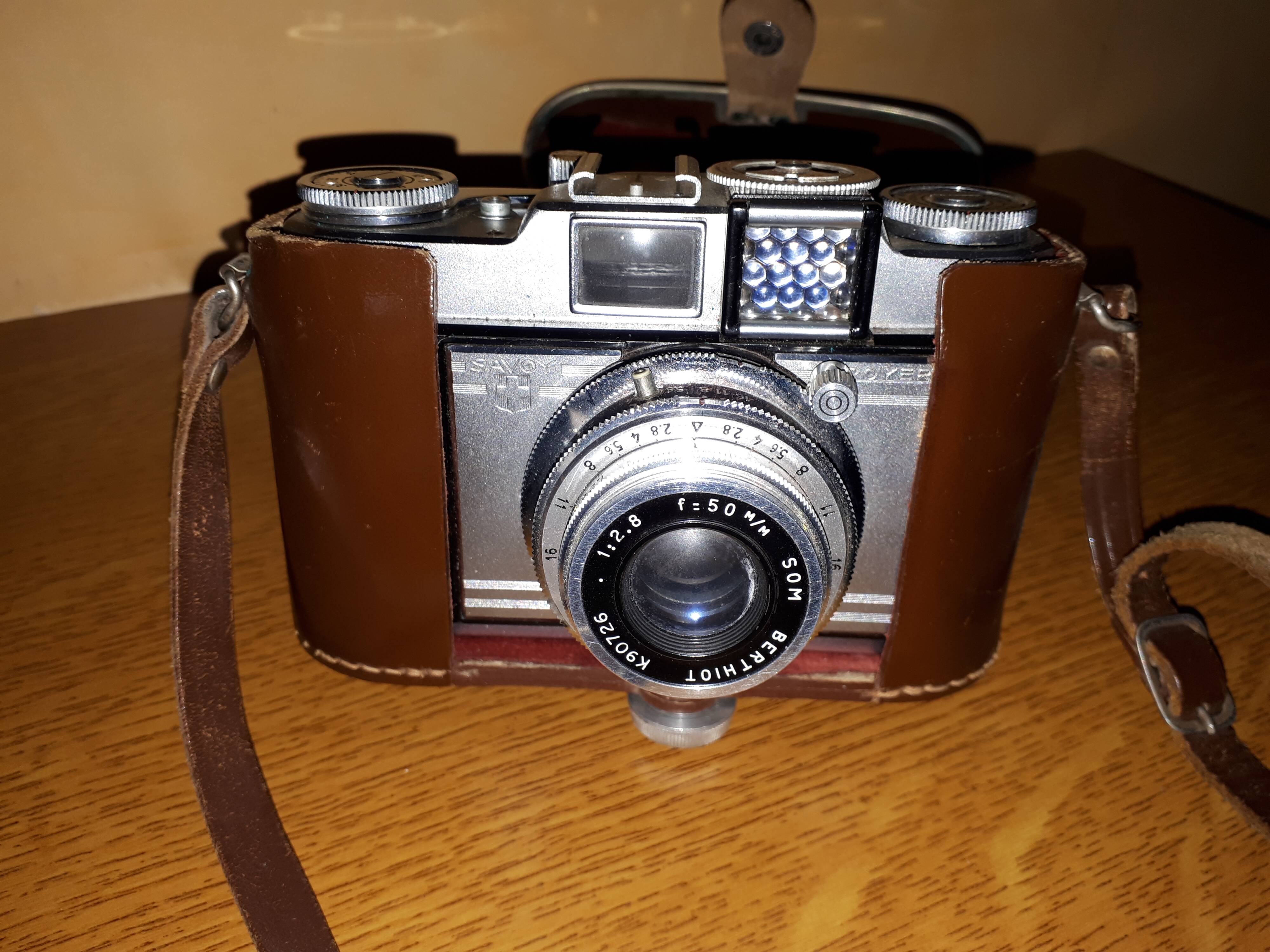 Savoy royer 24-36 film camera with its cover