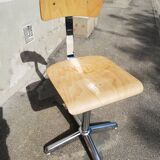 Chrome foot adjustable office chair