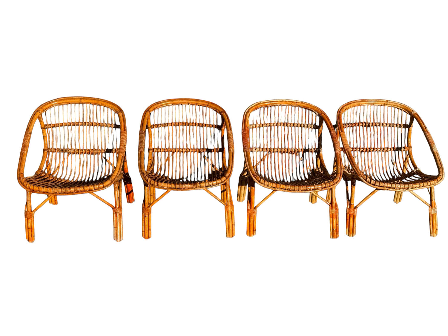 1960s Rattan Armchairs from France