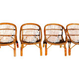 1960s Rattan Armchairs from France