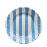 Turquoise striped plate