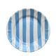 Assiette rayure turquoise