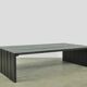 Vintage handmade wide SLATTED bench / side table, Netherlands 1970s