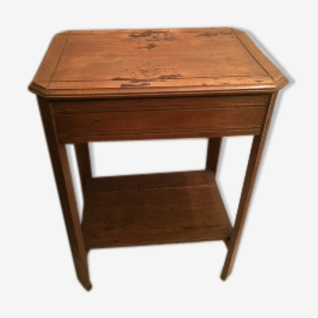 Console antiquaire en bois type noyer