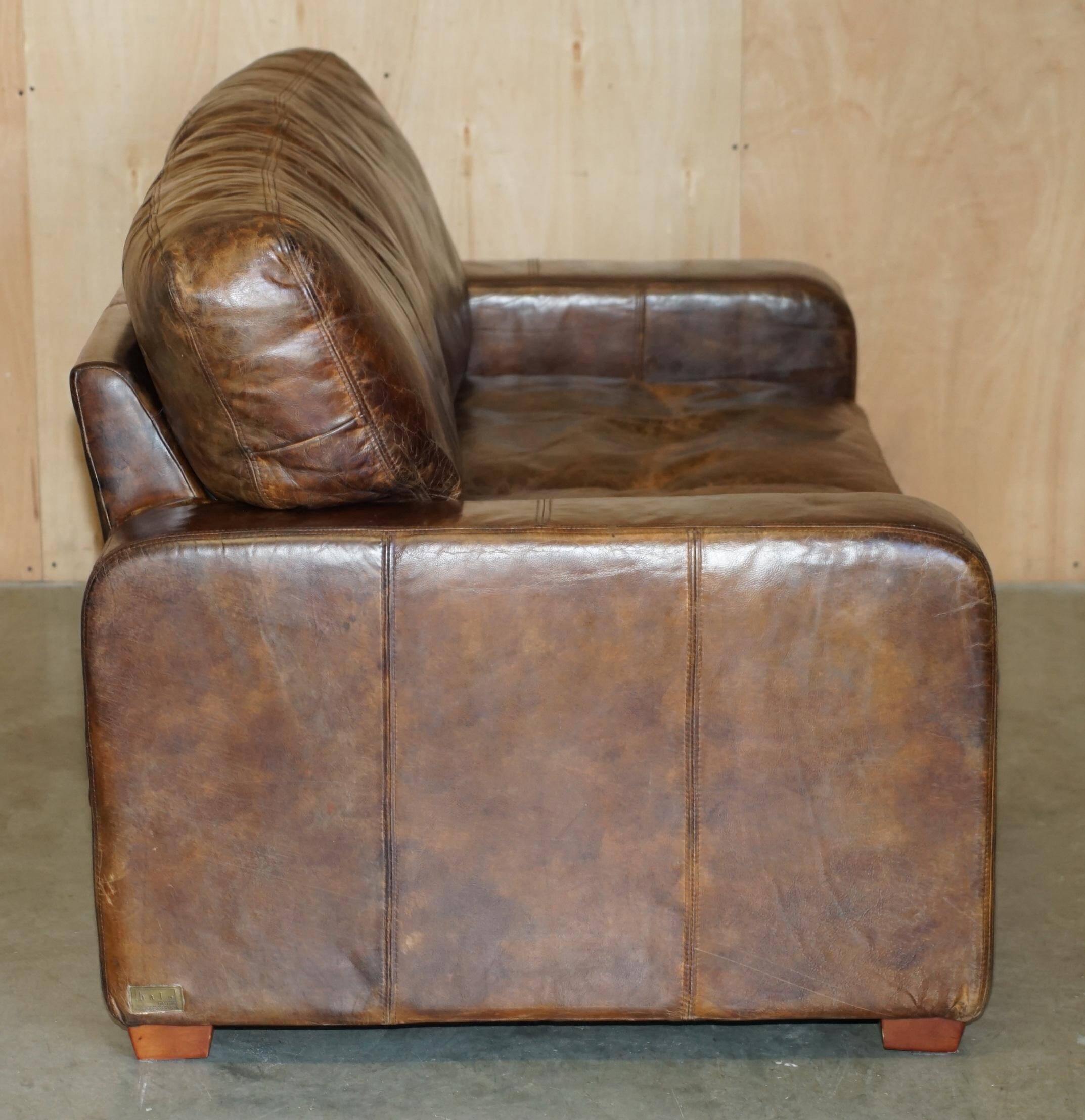 Halo Soho Heritage Leather Biker Sofa by Timothy Oulton