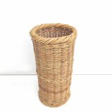 Vintage woven wicker umbrella holder