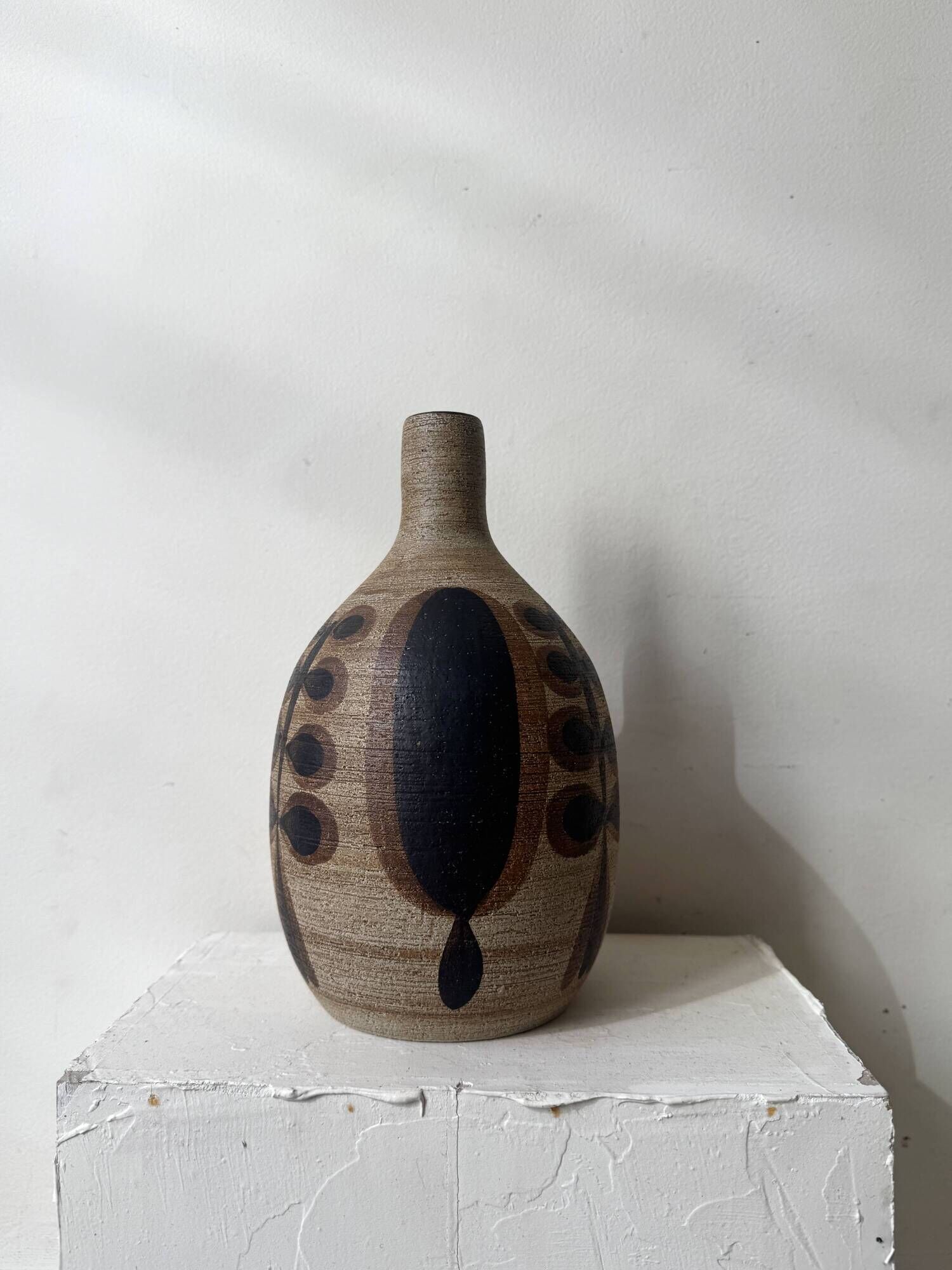 Large ceramic floral vase by Peter Mueller, Snafo 1970