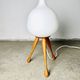 Model 105 Wooden Tripod Table Lamp By Uno & Östen Kristiansson For Luxus, Sweden 1950S