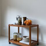 Vintage wooden trolley / bar cart
