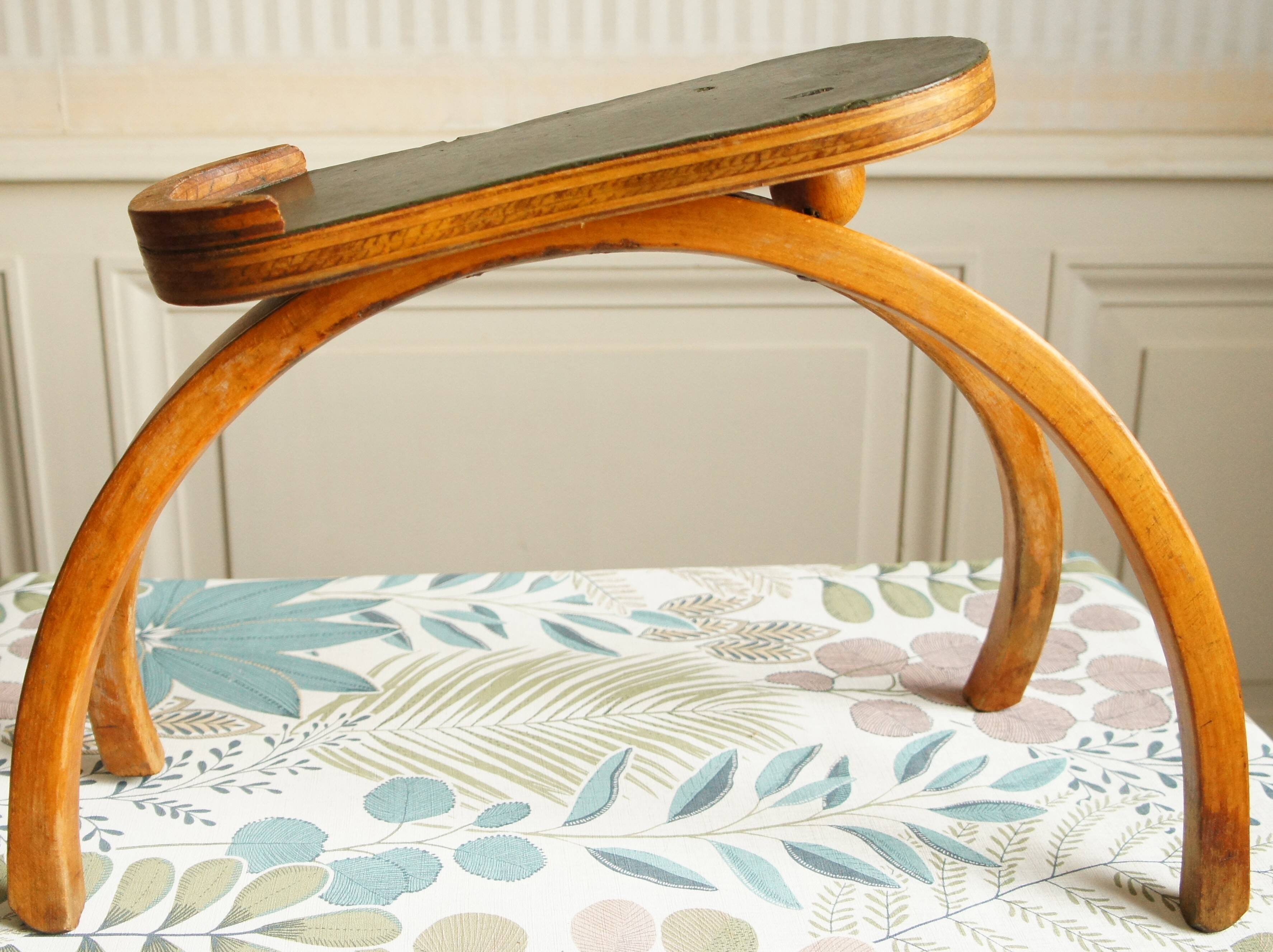 Jacob & Joseph Kohn shoe shine stool, Austria, circa 1920
