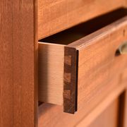 1950s Danish teak and brass cabinet