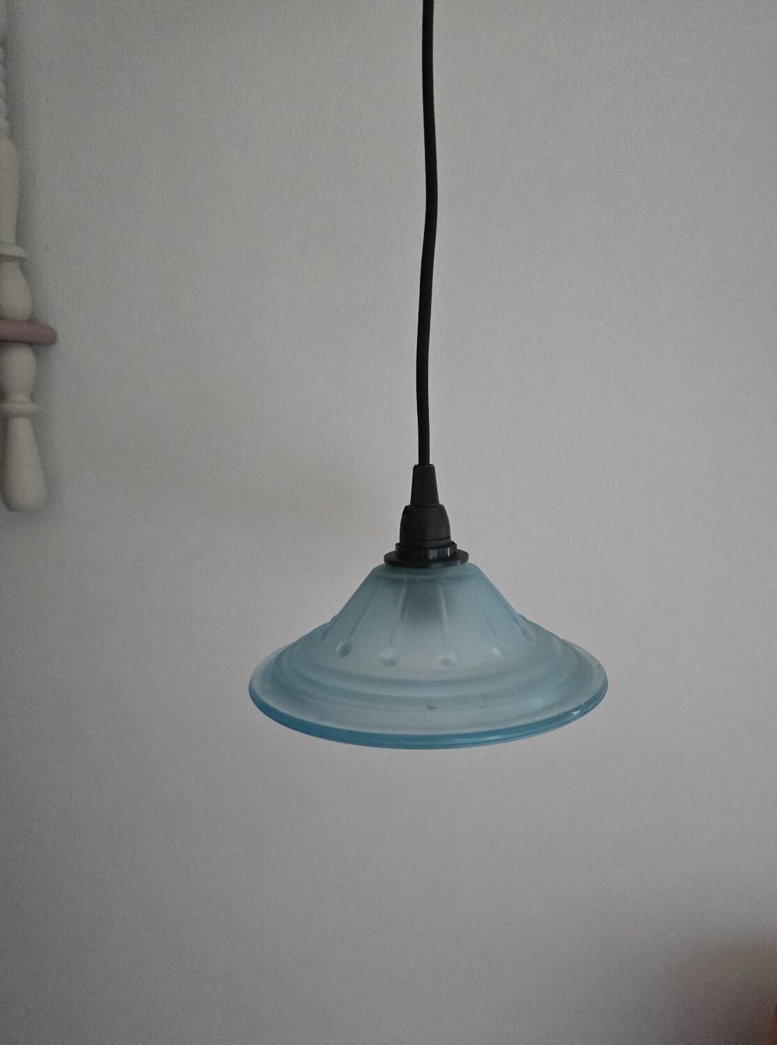 Art Deco blue globe lamp