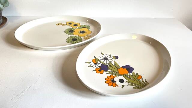 2 dishes by barker bros – royal tudor ware – england