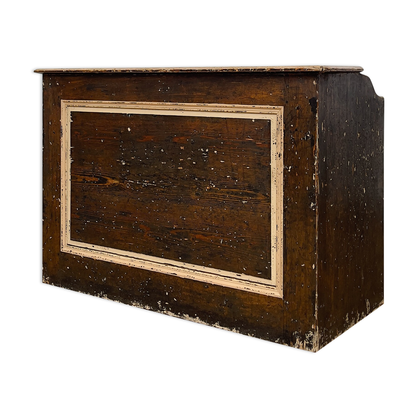 Ancien comptoir de magasin en bois début XXème